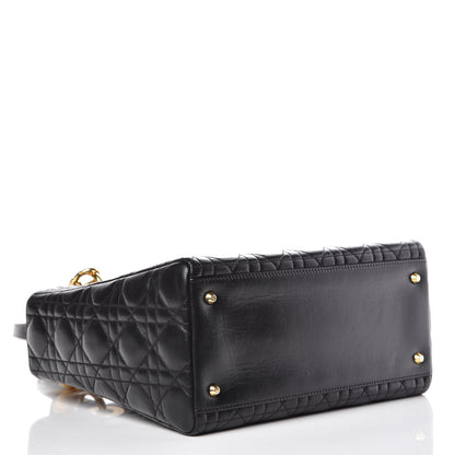 Christian Dior Lambskin Cannage Medium Lady Dior Black 4 of 17