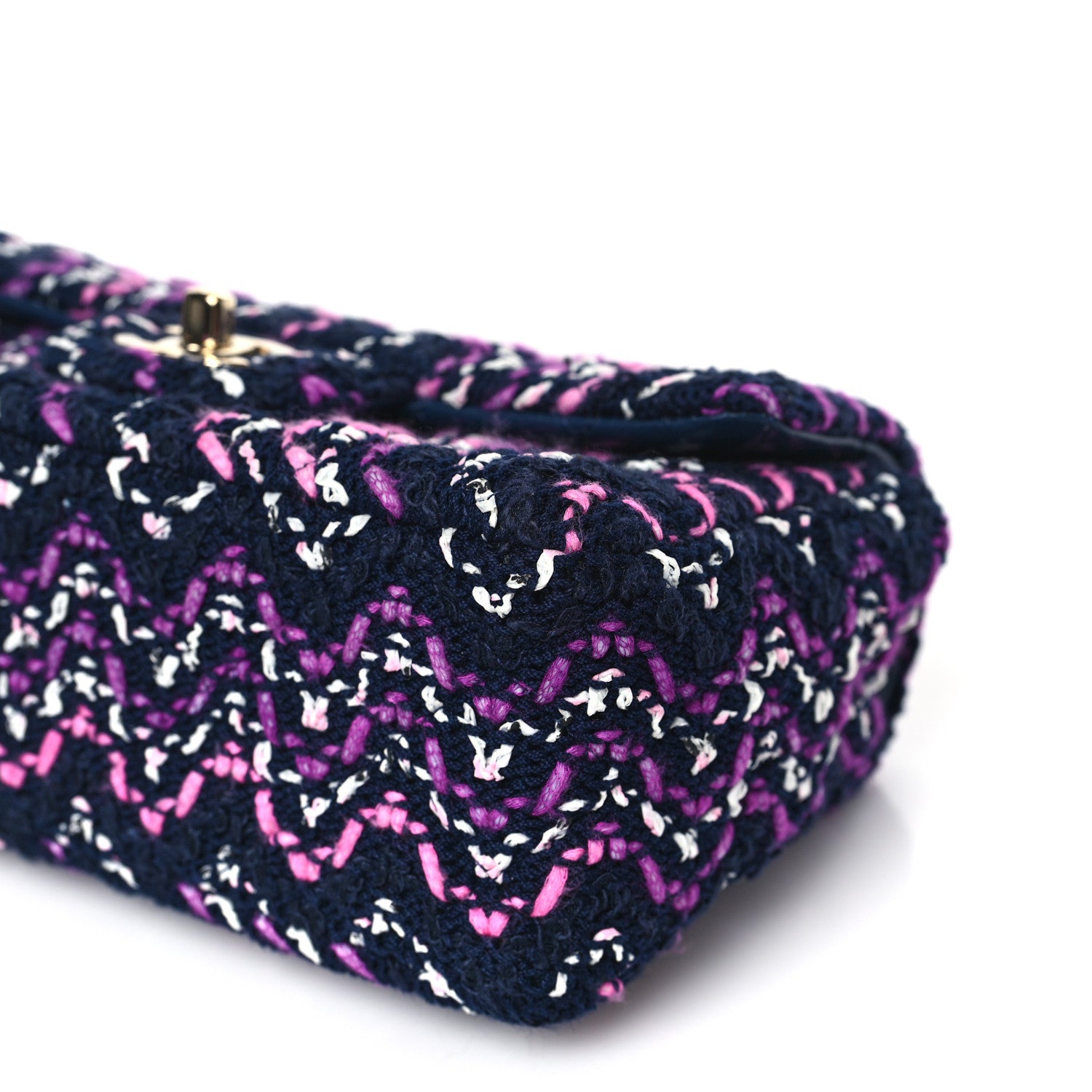 Chanel Cotton Mini Rectangular Flap Purple Multicolor 8 of 9