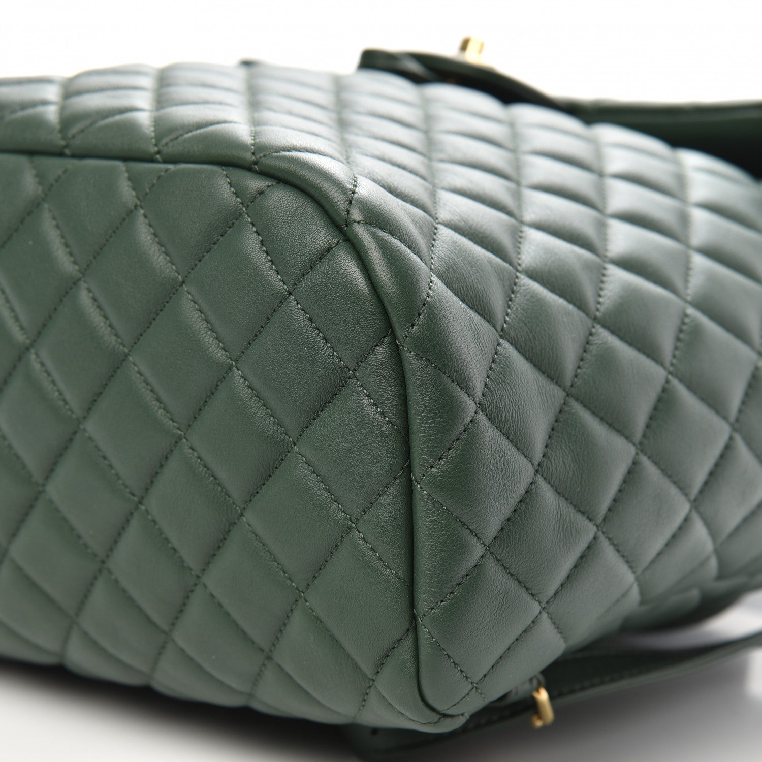 Chanel Calfskin Quilted Large Urban Spirit Backpack Dark Green 8 of 9