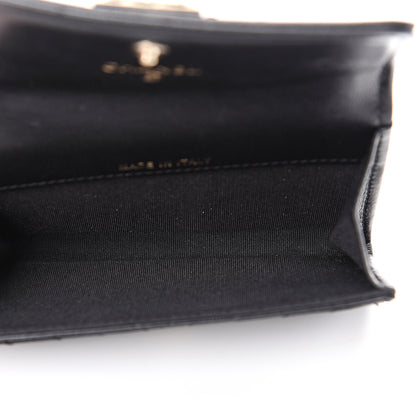 Chanel Lambskin Chevron Quilted Boy Card Holder Wallet Black 4 of 13