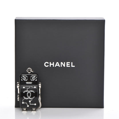 Chanel Resin Crystal CC Robot Bag Charm Black 4 of 4