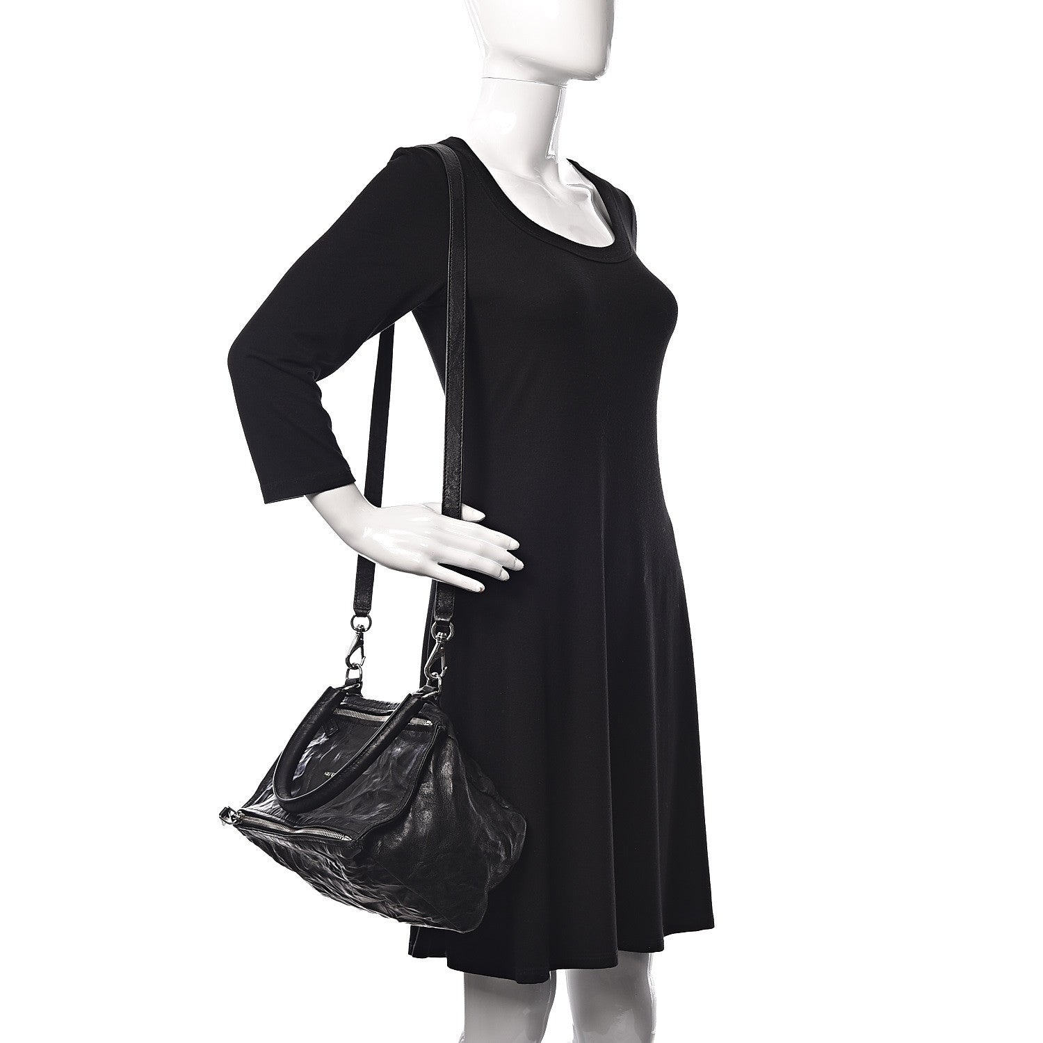 Givenchy Tumbled Sheepskin Small Pandora Black 2 of 10