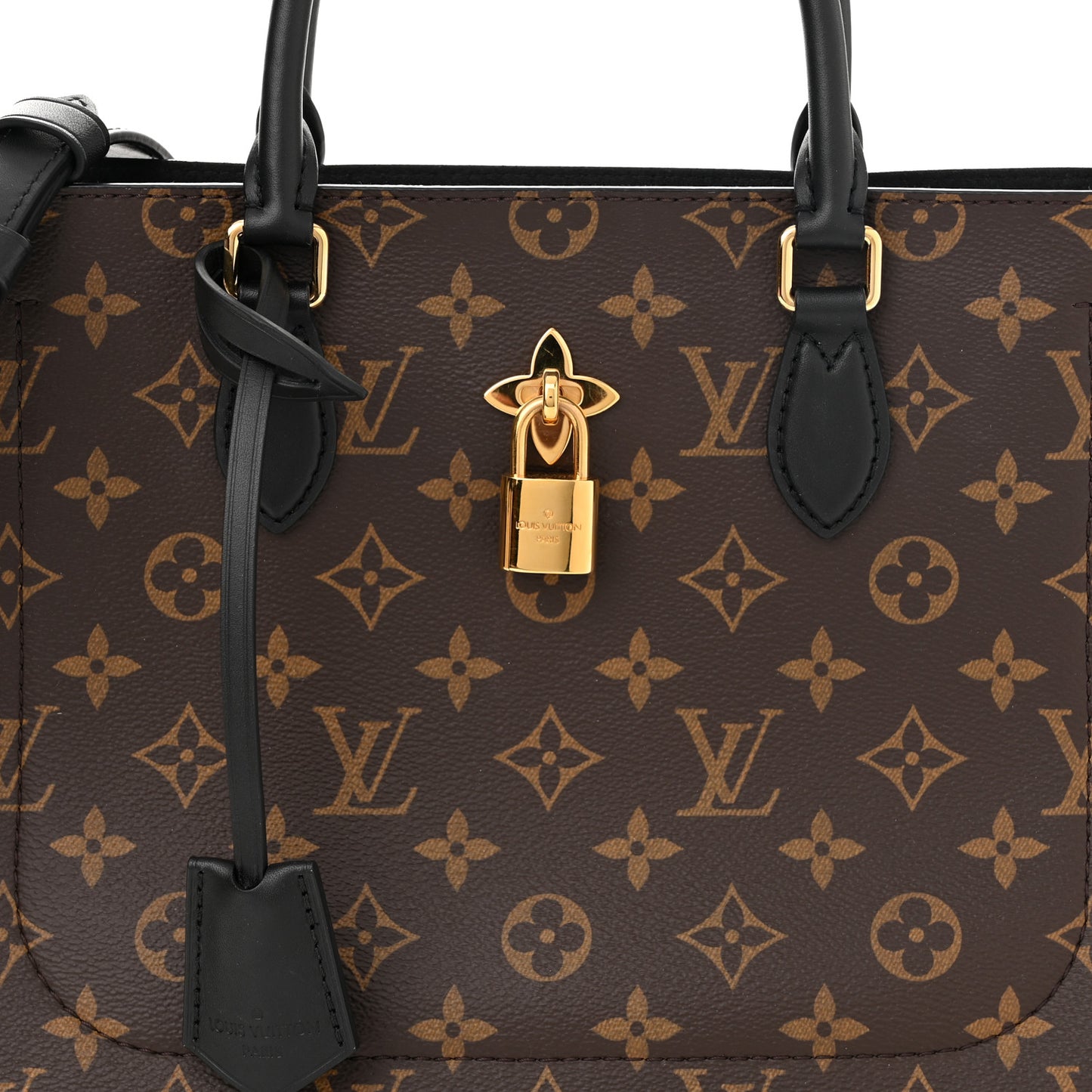 Monogram Flower Tote Black