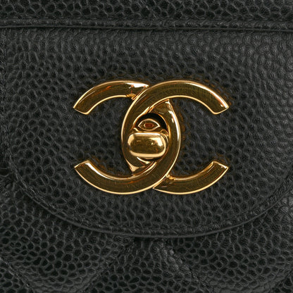 Chanel Caviar Quilted Jumbo Double Flap Black 12 of 15