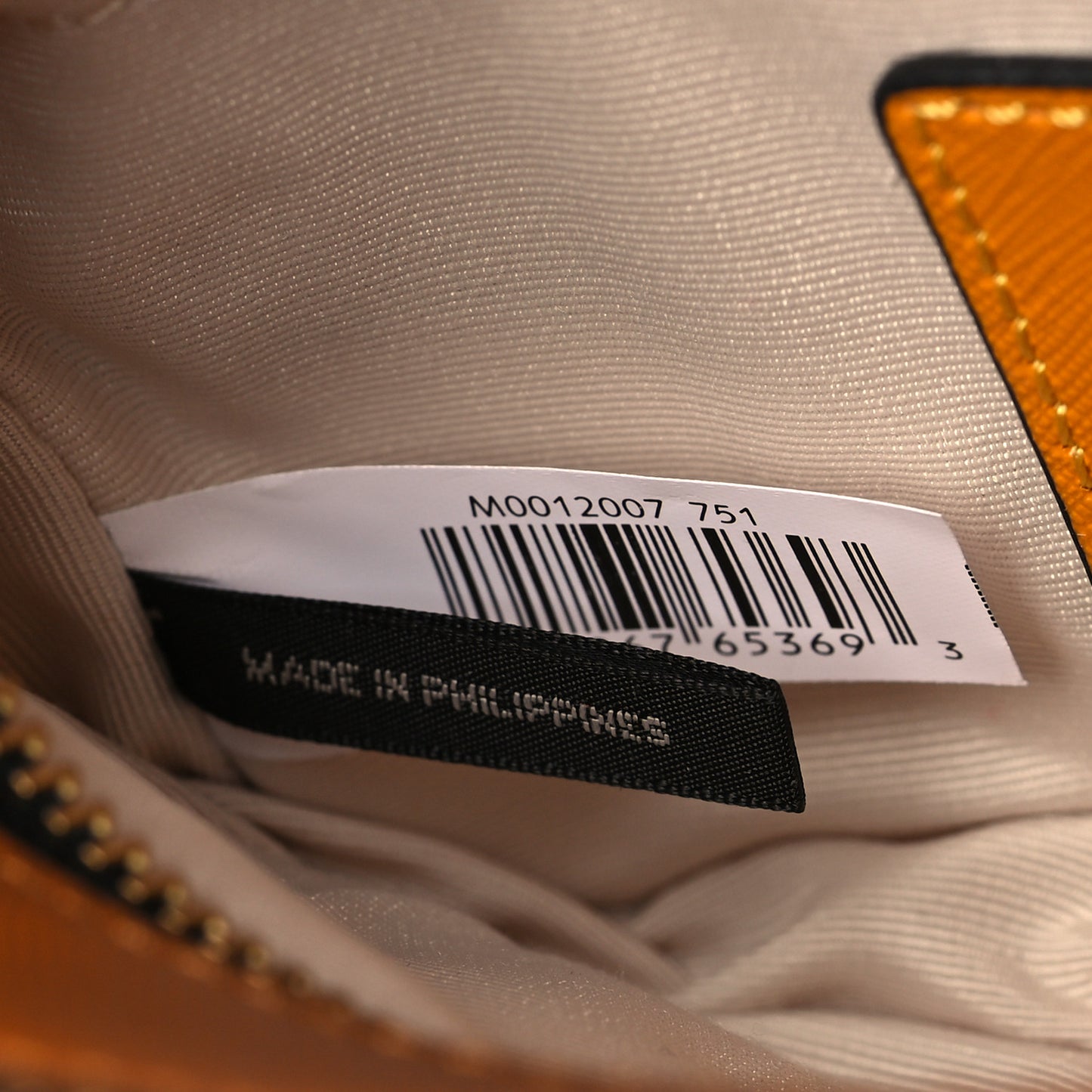 Saffiano Small Snapshot Camera Bag Yellow Multi