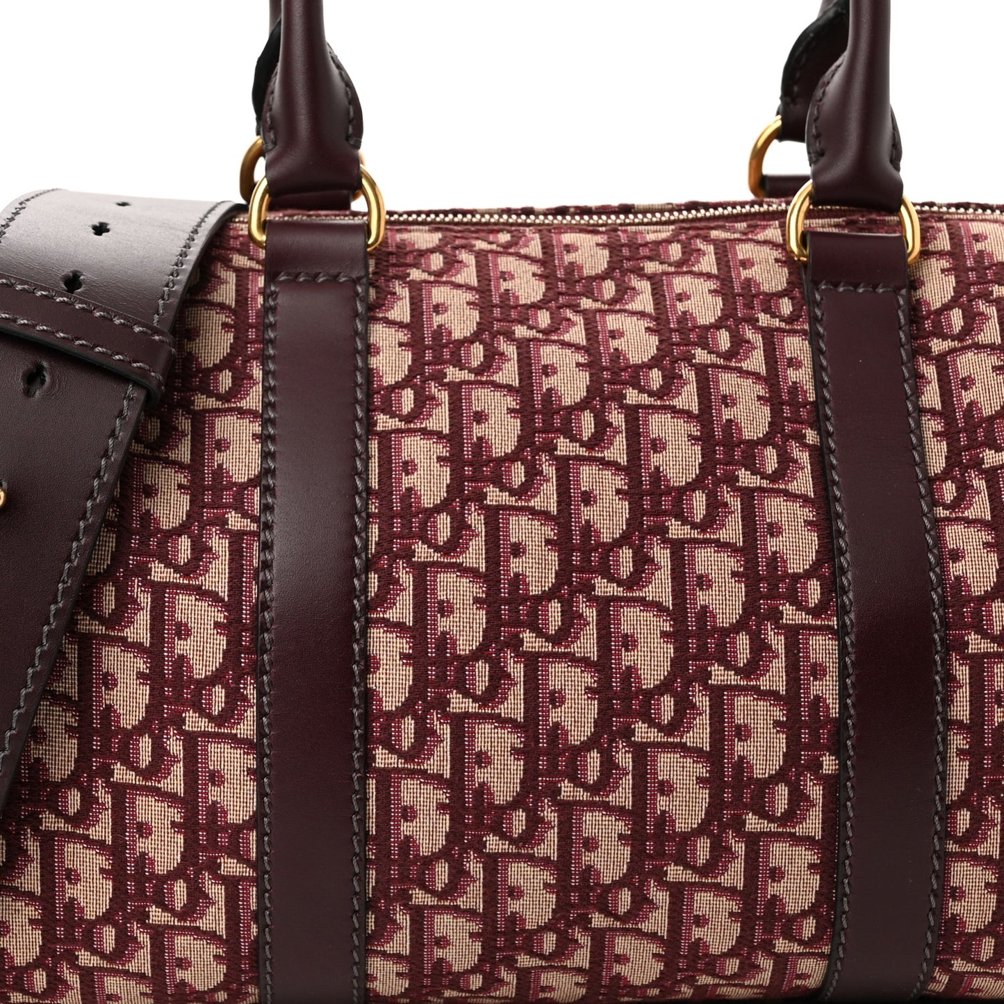 Oblique Boston Bag Bordeaux