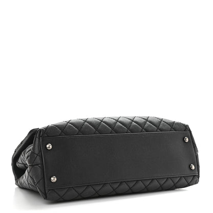 Chanel Caviar Quilted Medium Coco Handle Flap Black 4 of 10