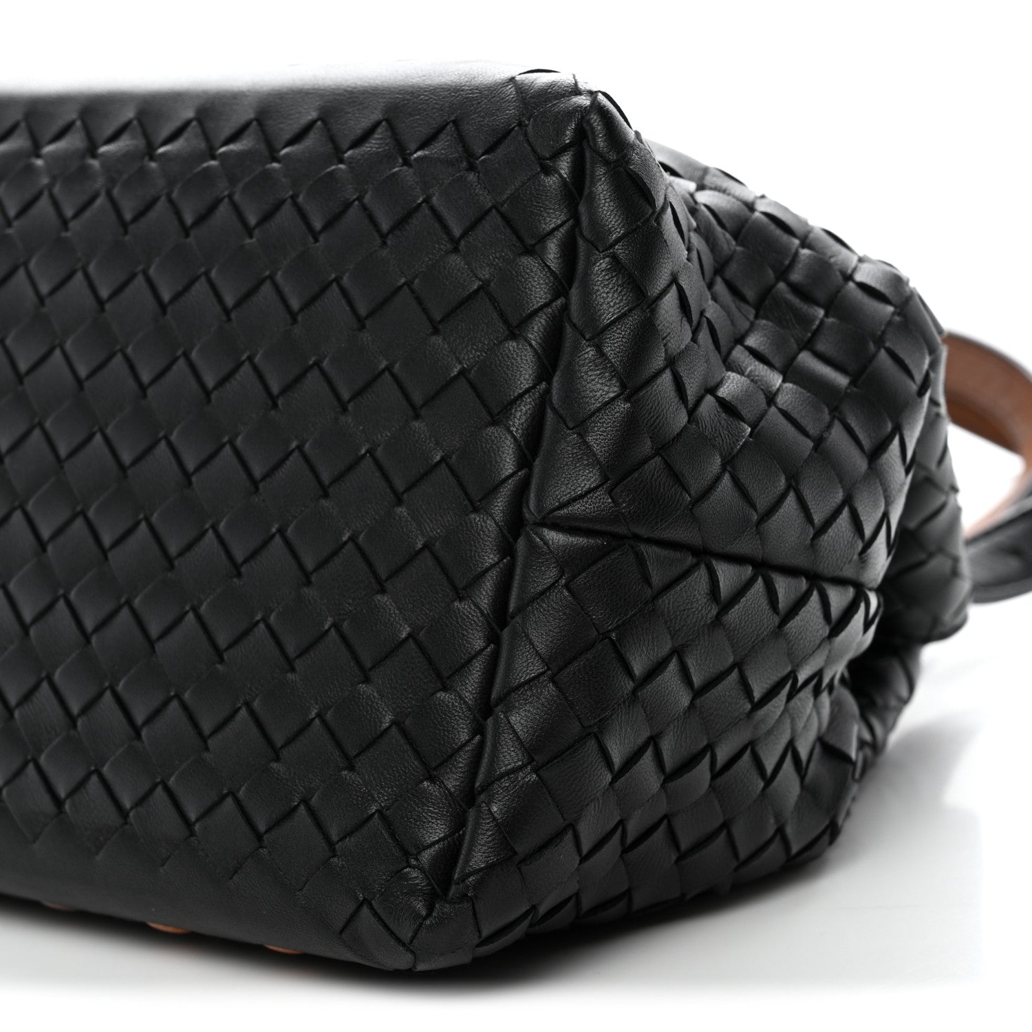 Bottega Veneta Nappa Intrecciato Perforated Small Cesta Tote Black Multicolor 9 of 10