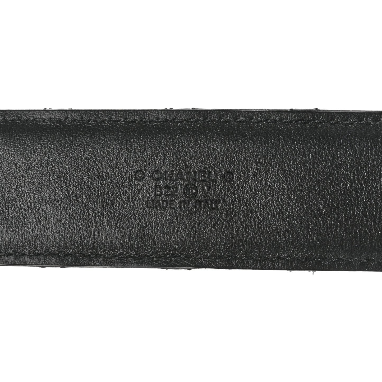 Lambskin Quilted CC Chain Belt 75 30 Black