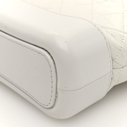 Chanel Aged Calfskin Quilted Small Gabrielle Hobo White 9 of 9