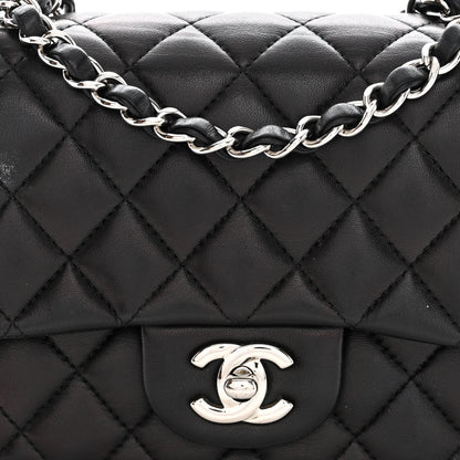Chanel Lambskin Quilted Mini Square Flap Black 7 of 10