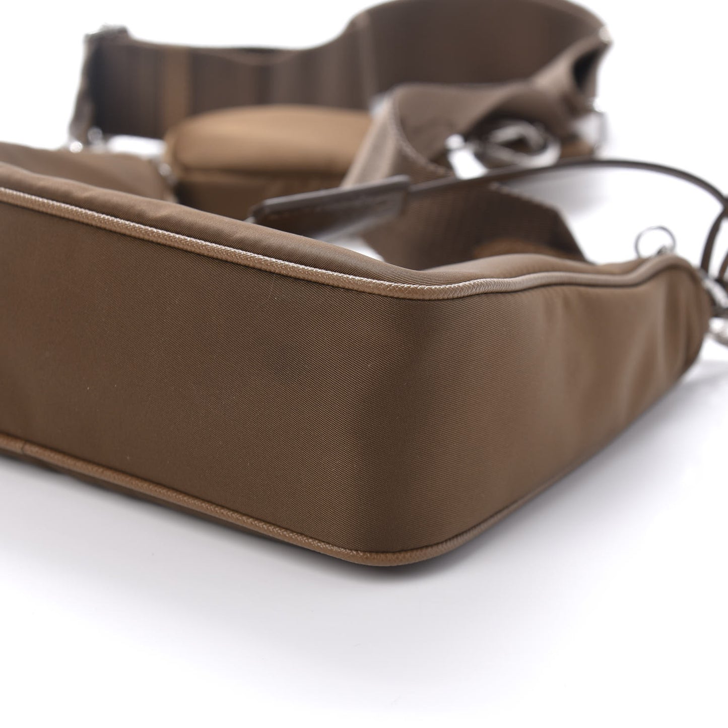 Tessuto Nylon Saffiano Re-Edition 2005 Shoulder Bag Cacao