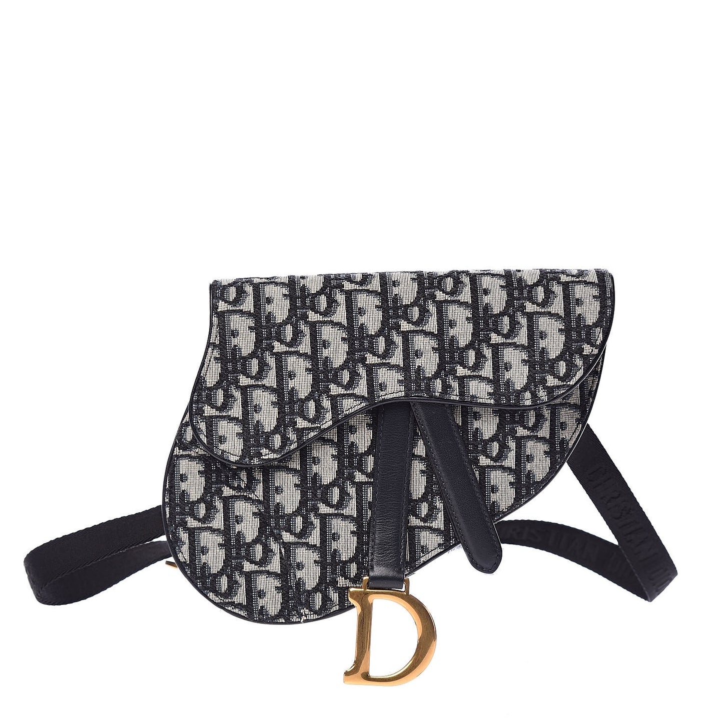 Oblique Saddle Belt Bag Blue