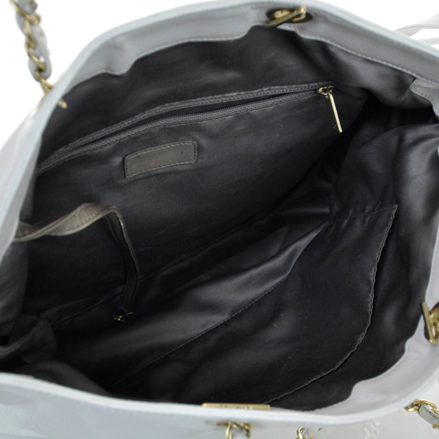 Chanel Leather Metal Mosaic Shoulder Bag White 7 of 9