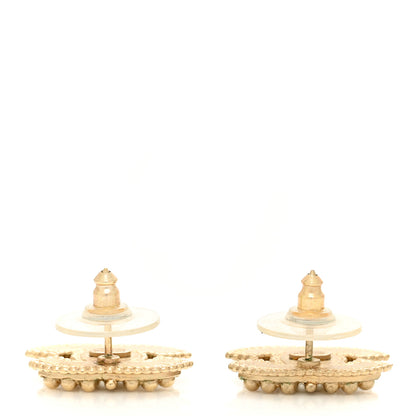 Chanel Metal Pearl CC Earrings Gold 3 of 4