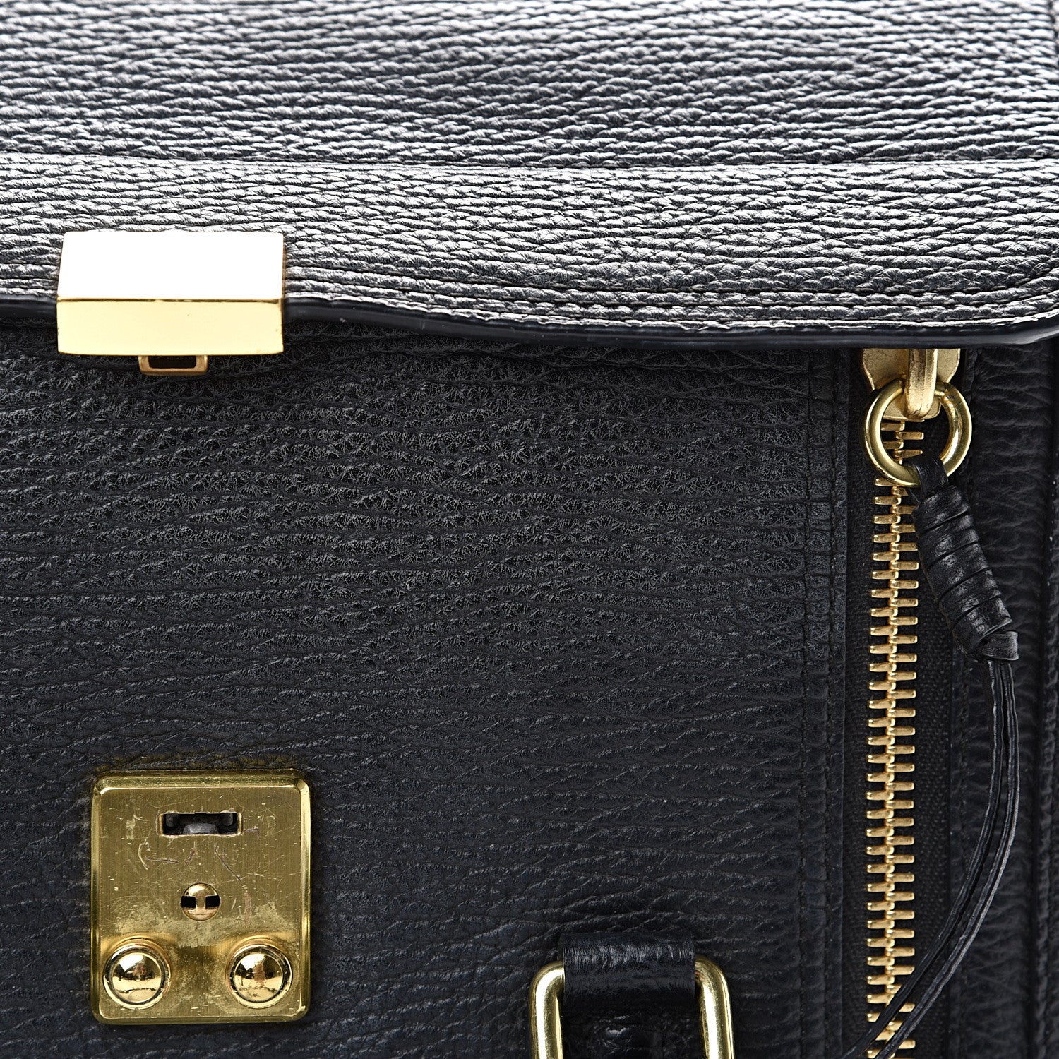 3.1 Phillip Lim 3.1 Textured Calfskin Medium Pashli Satchel Black 10 of 19