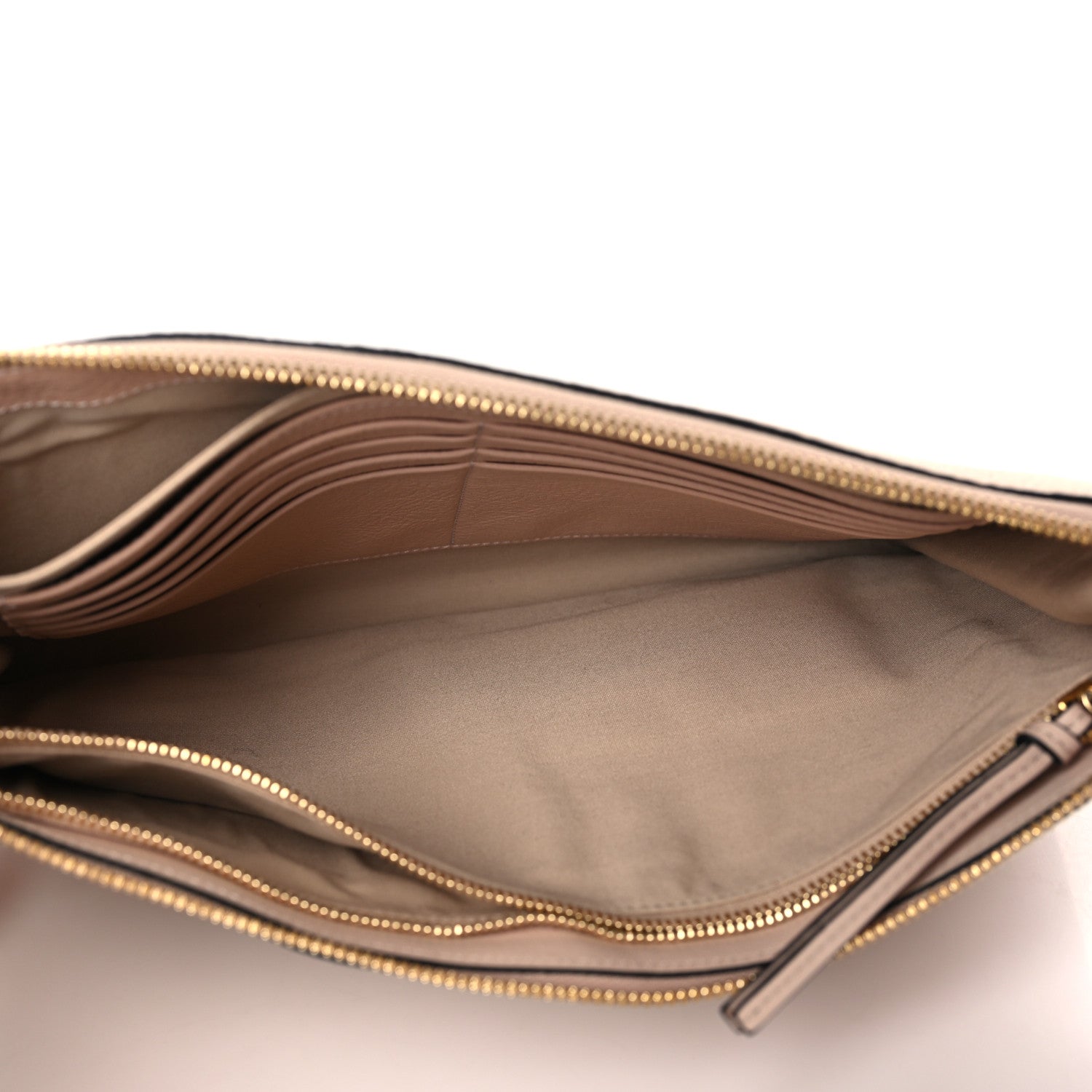 Chloe Calfskin Alphabet Flat Pouch Clutch Blush Nude 5 of 6