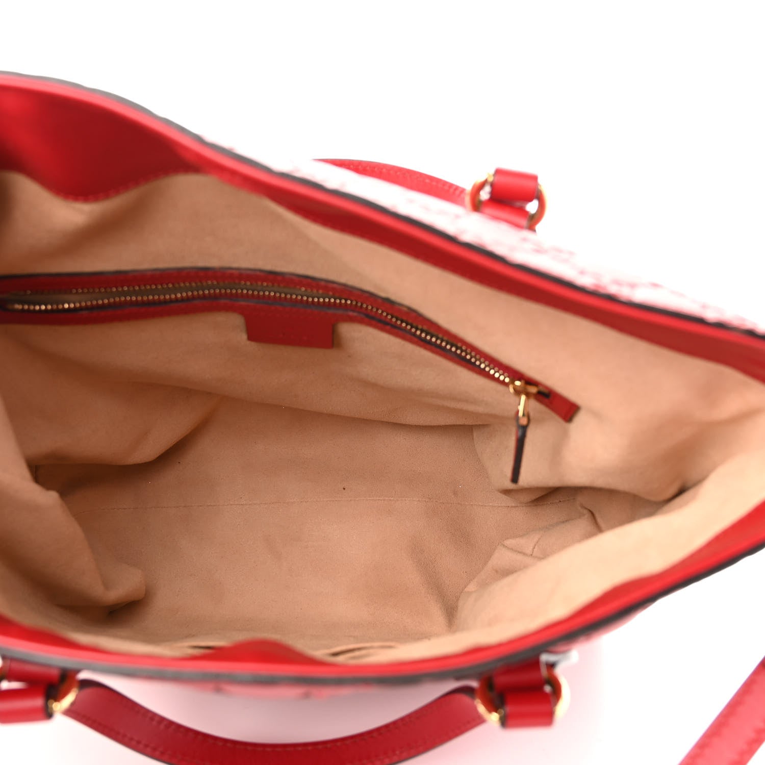 Gucci Guccissima Linea A Foldover Tote Red 5 of 11