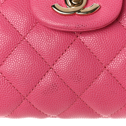 Chanel Caviar Quilted Flap Clutch Pink 10 of 10