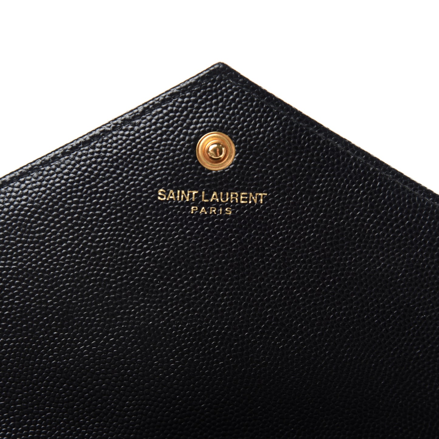 Grain De Poudre Matelasse Chevron Monogram Chain Wallet Black