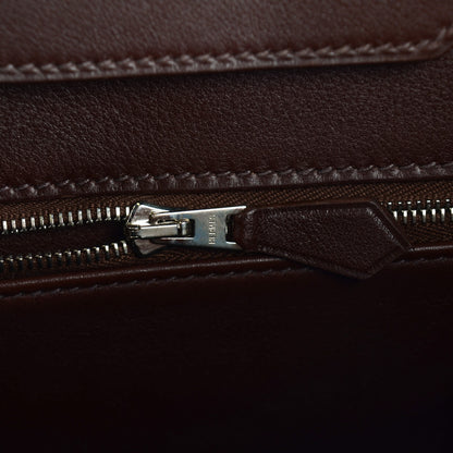 Hermes Toile Swift Birkin 35 Chocolate 14 of 25