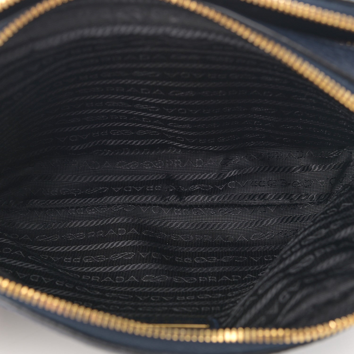 Prada Vitello Daino Medium Double Zip Shoulder Bag Baltico 6 of 12