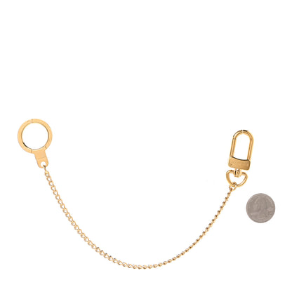 Louis Vuitton Metal Pochette Extender Key Ring Chain Gold 2 of 4