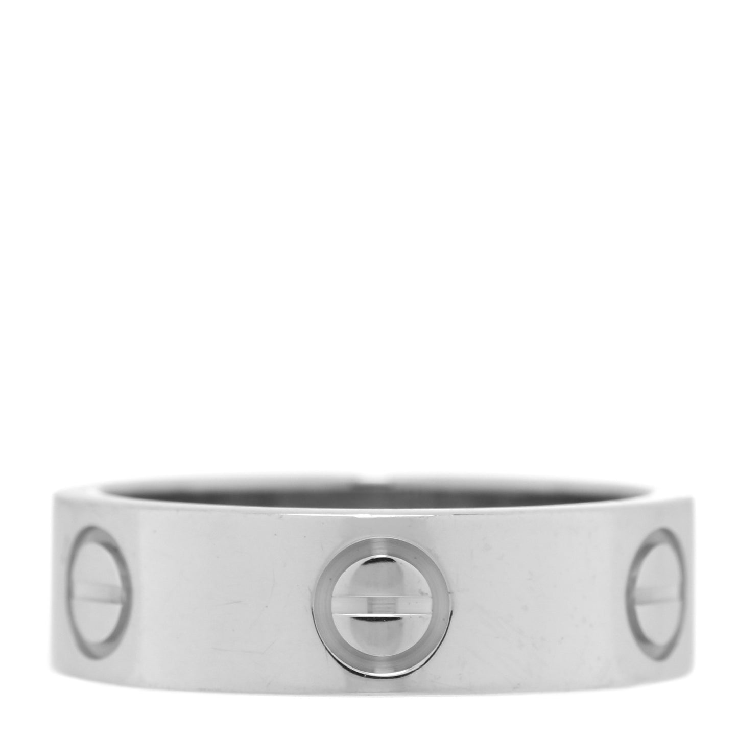 18K White Gold 5.5mm LOVE Ring 52 6