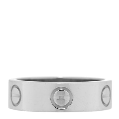 Cartier 18K White Gold 5.5mm LOVE Ring 52 6 3 of 4