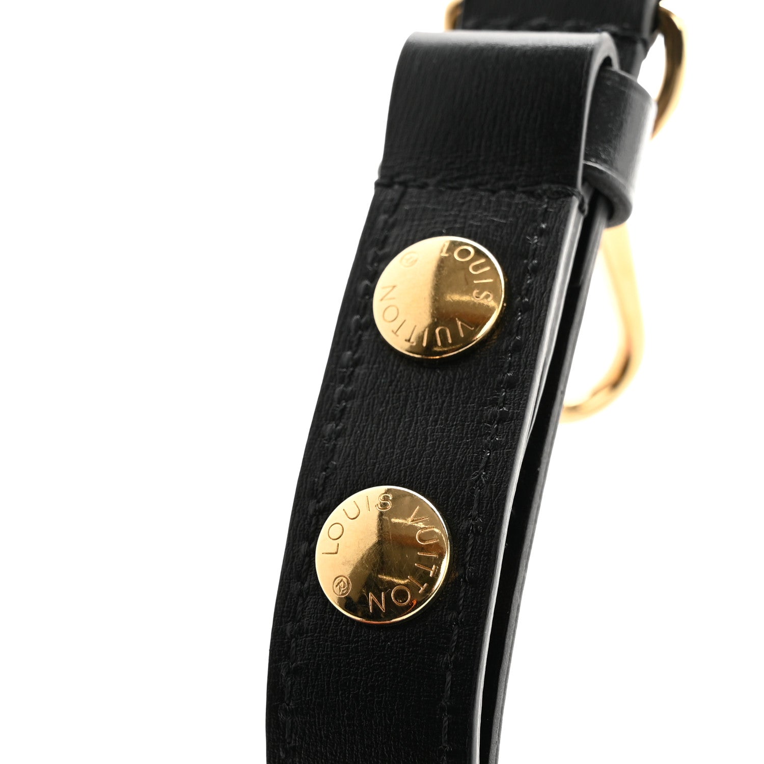 Louis Vuitton Calfskin Adjustable Shoulder Strap Black 4 of 4