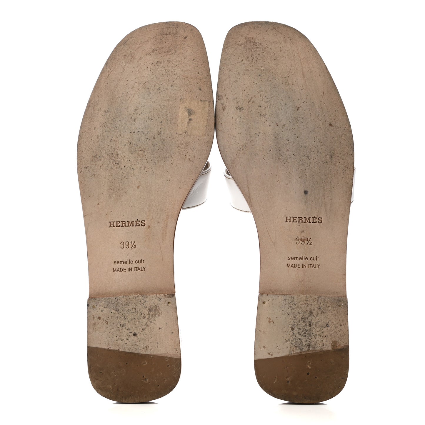 Box Calfskin Oran Sandals 39.5 White
