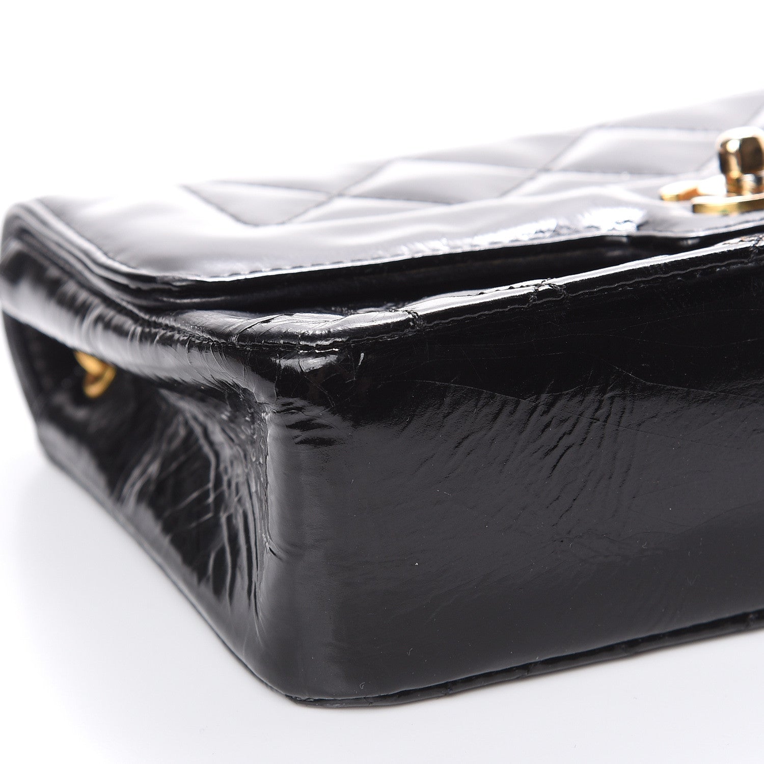 Chanel Patent Quilted Extra Mini Rectangular Flap Black 11 of 21