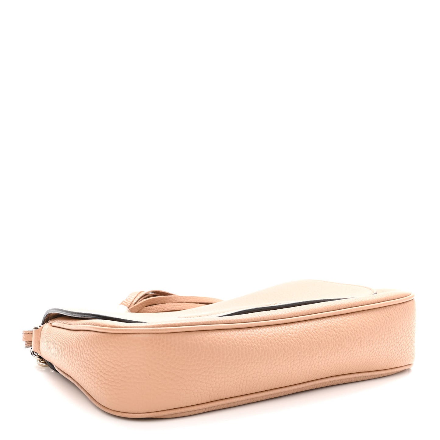 Pebbled Calfskin Medium Soho Flap Crossbody Camelia