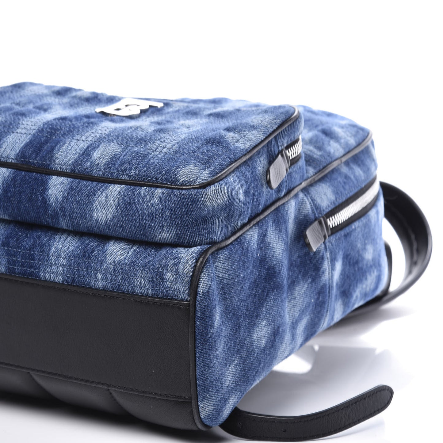 Denim Quilted Deer Print Backpack Blue