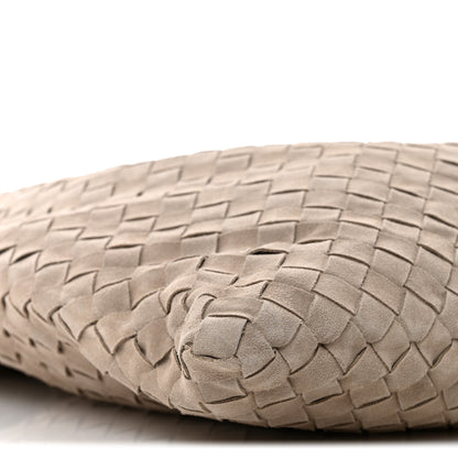 Bottega Veneta Suede Intrecciato Large Hop Mastice 9 of 10