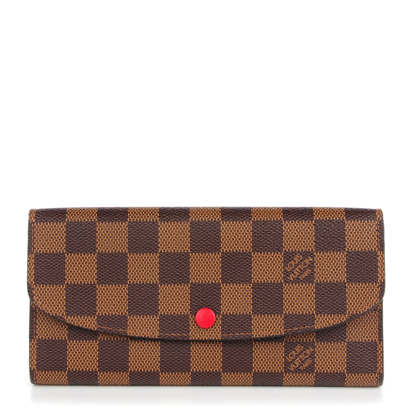 Damier Ebene Emilie Wallet Red