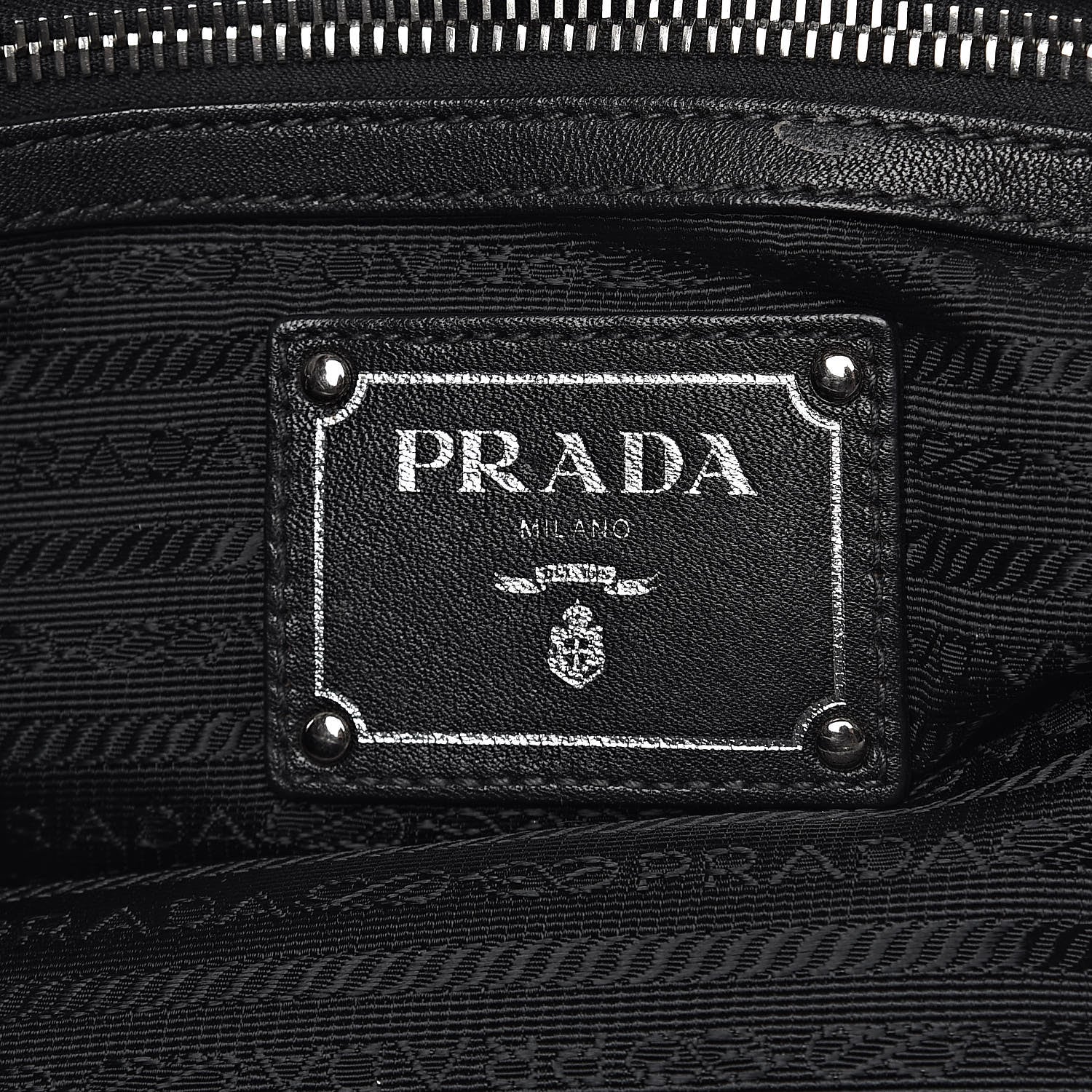 Prada Soft Calf Chain Tote Black 6 of 12