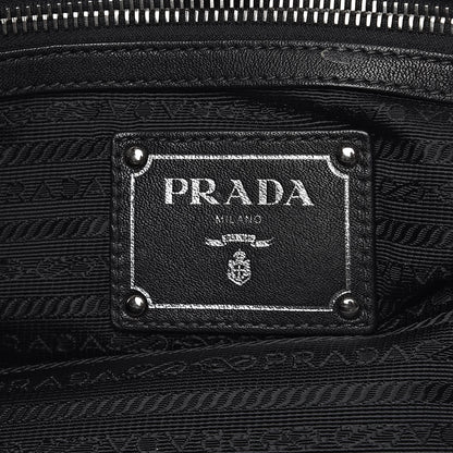 Prada Soft Calf Chain Tote Black 6 of 12