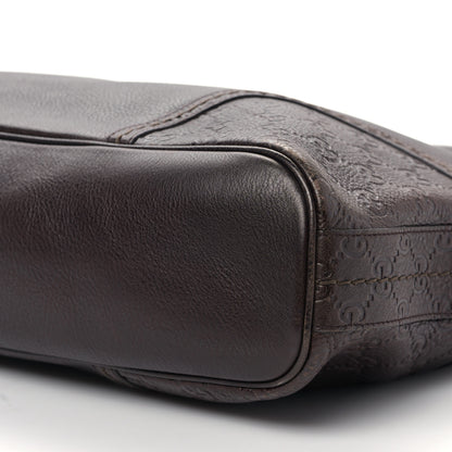 Gucci Calfskin Guccissima Trim Large Signoria Hobo Dark Brown 9 of 9