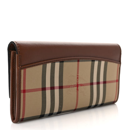 Burberry Calfskin Horseferry Check Porter Continental Wallet Tan 3 of 8