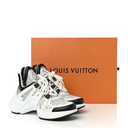 Louis Vuitton Calfskin Glitter LV Archlight Sneaker 37.5 White 9 of 9