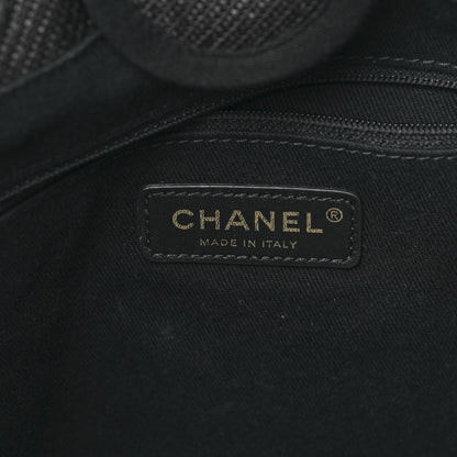 Chanel Mixed Fibers Calfskin Small Deauville Tote Black 6 of 10