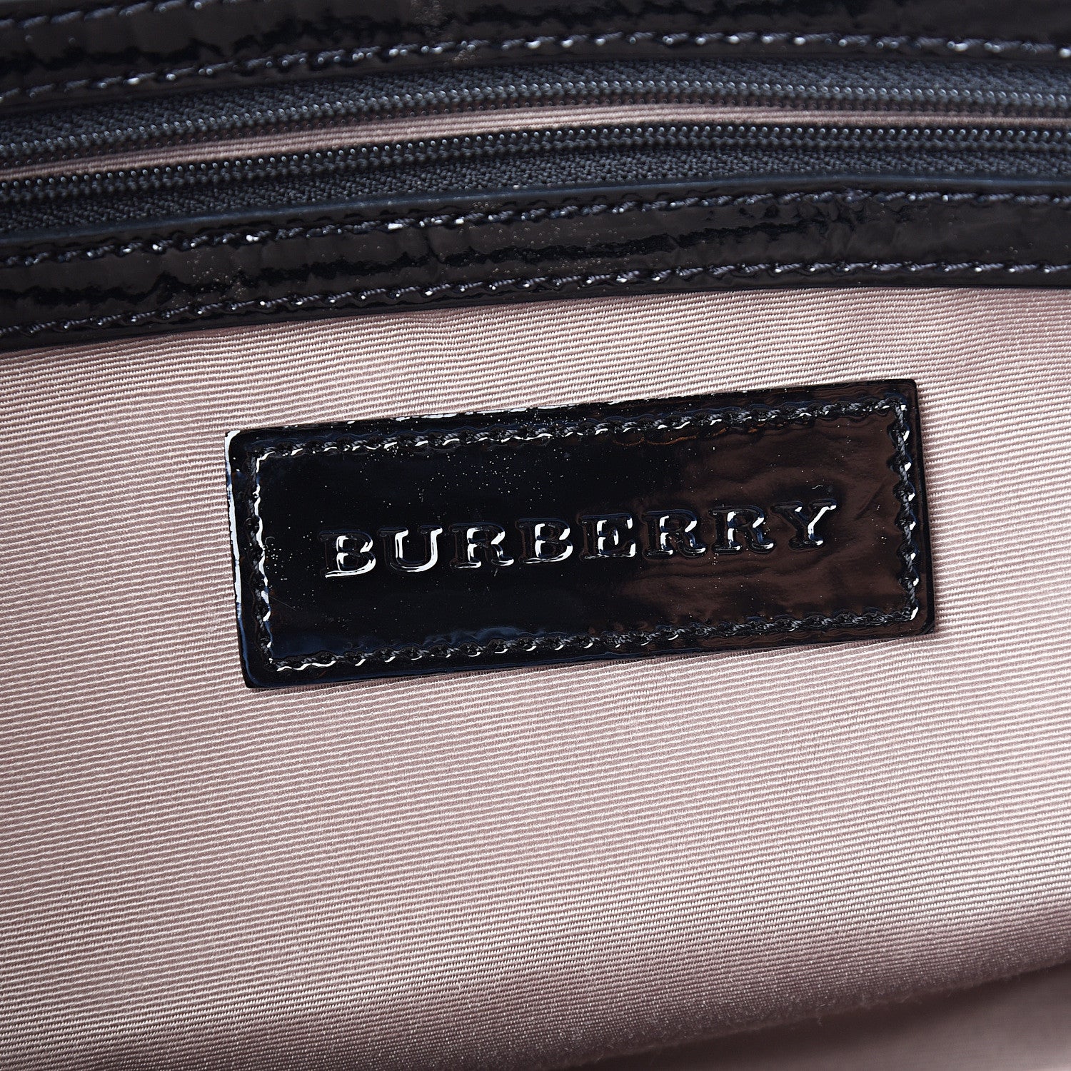 Burberry Patent Trim Nova Check Shopper Tote Black 5 of 11