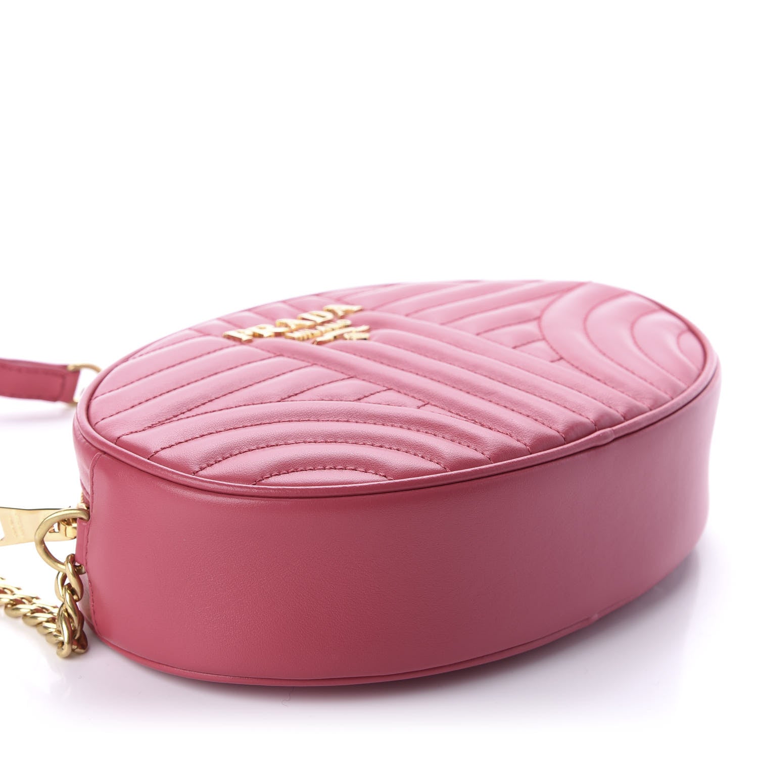 Prada Soft Calfskin Impunture Diagramme Chain Crossbody Peonia 4 of 9