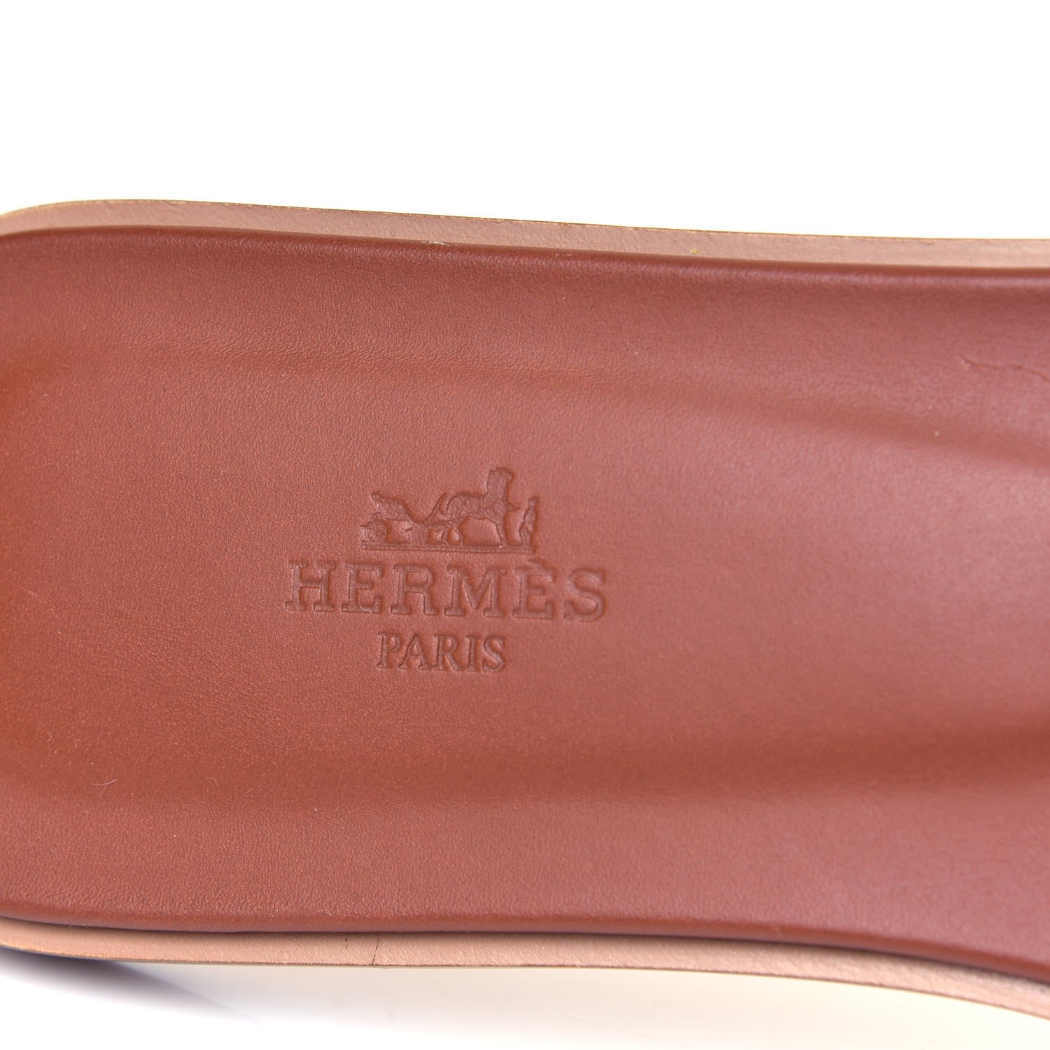 Hermes Box Calfskin Oran Sandals 42 Gold 6 of 6