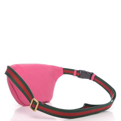 Gucci Grained Calfskin Small Logo Belt Bag Box Pink Green 3 of 11