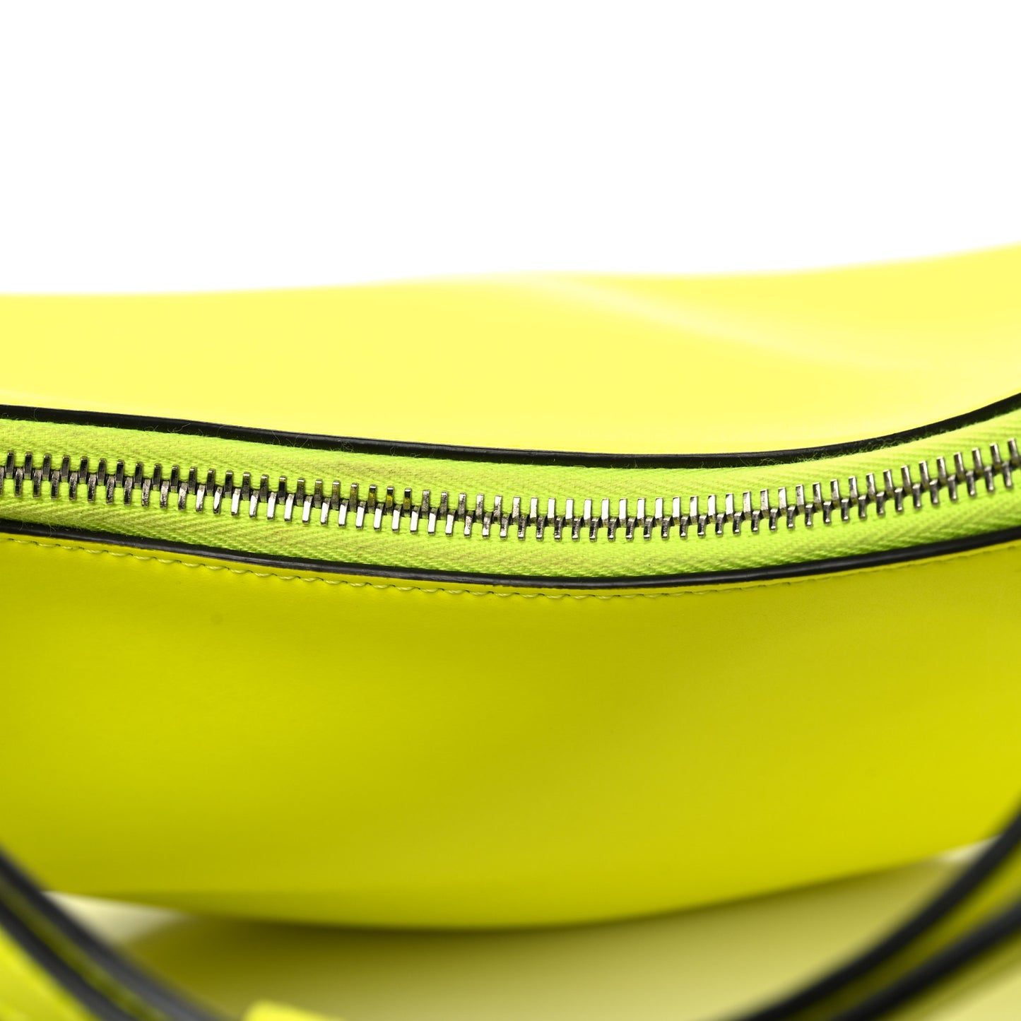 Vitello Grace Matte Small Fendigraphy Hobo Bag Neon Yellow