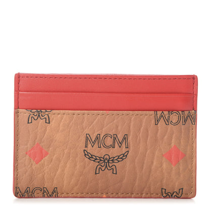 MCM Skyoptic Visetos Spectrum Diamond Card Case Cognac 1 of 5