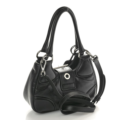 Prada Nappa Soft Padded Re-Edition 2002 Moon Bag Black 2 of 9