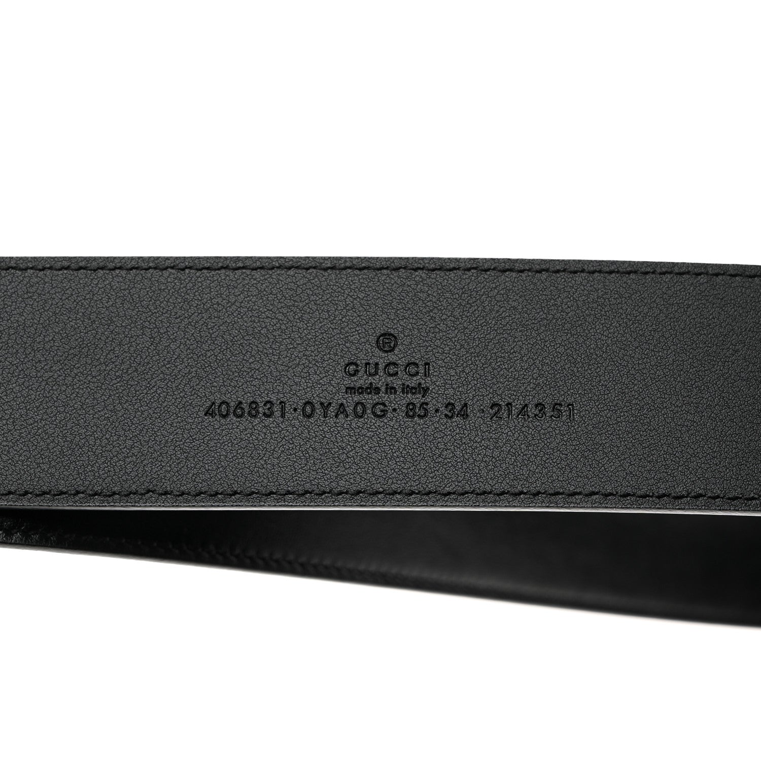 Gucci Calfskin Double G 40mm Belt 85/34 Black 5 of 5